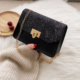 Bolsa Couro Crossbody Mini Glitter